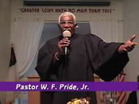 Pastor Pride preaching